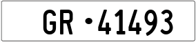 Trailer License Plate